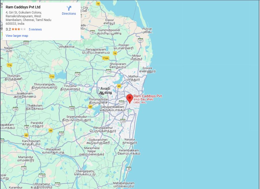 Ram Caddsys Chennai Konum