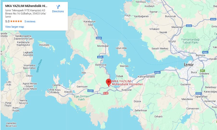 MKA Yazılım İzmir Teknopark Konum