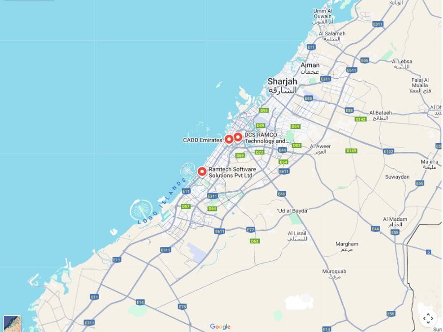 Ram Caddsys Trading LLC Dubai Konum