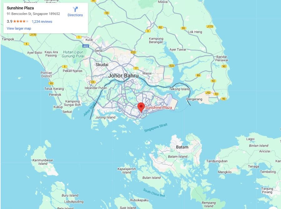 Sunshine Plaza Singapore Konum